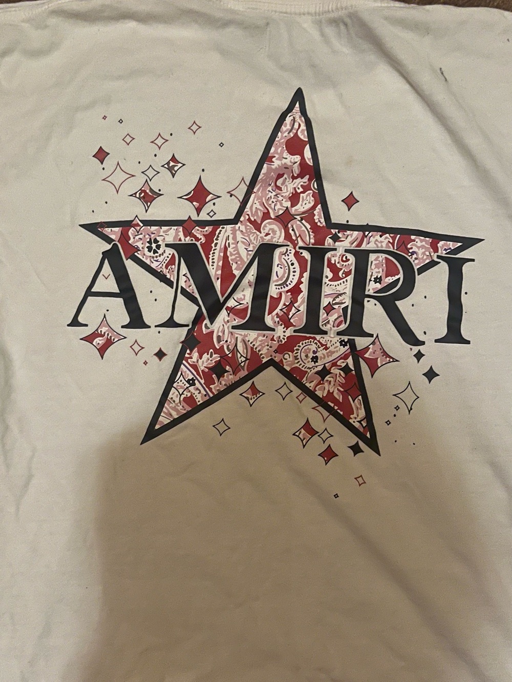 AMIRI White Tee (Black, & Red Logo)